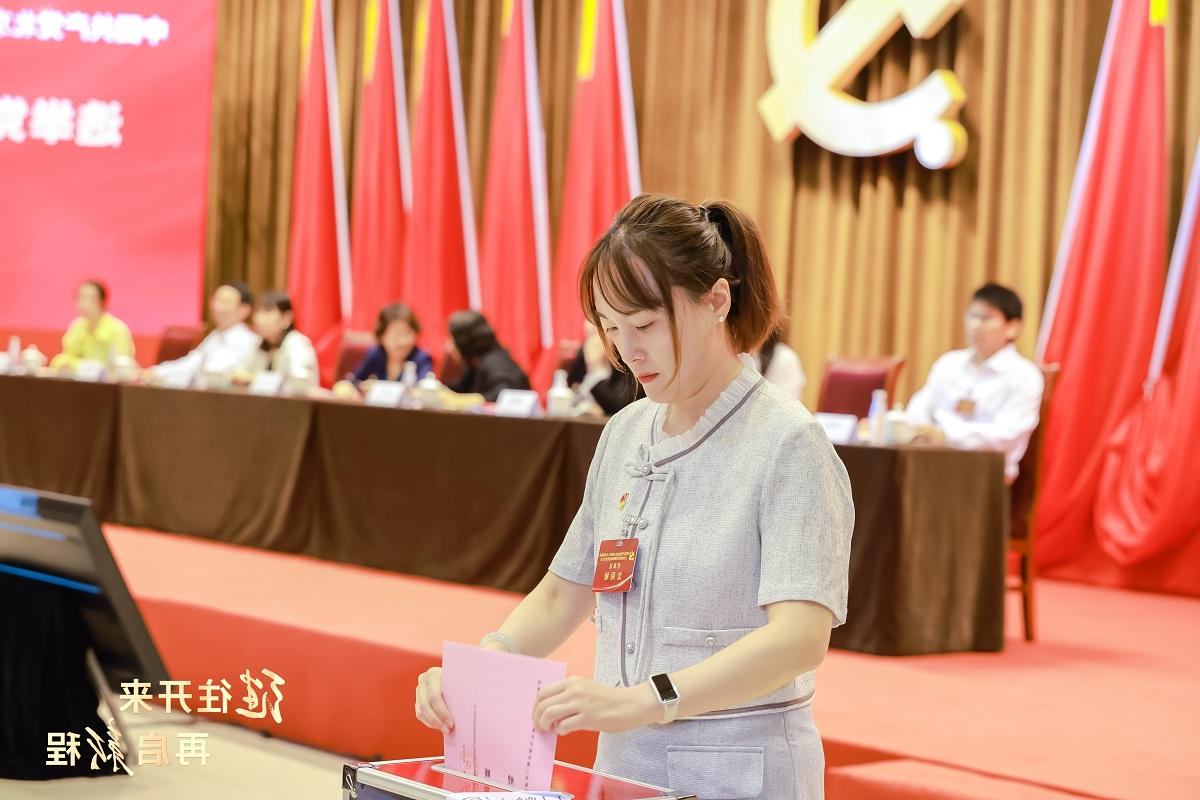 4.2- The picture shows party members voting at the congress site.jpg